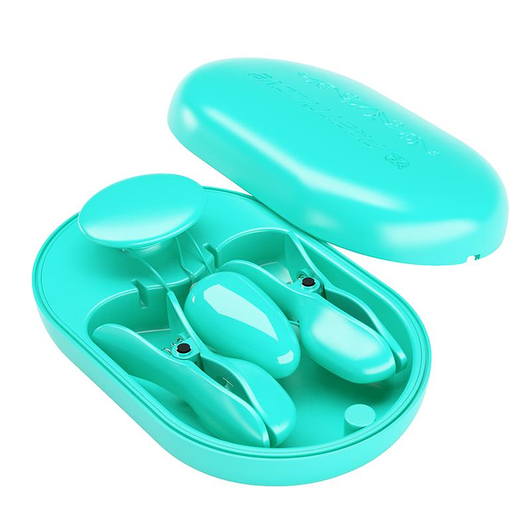 Surprise Box Vibrating Egg with Electric Shock Nipple Clamps Blue 6