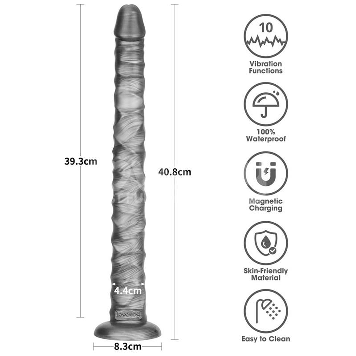 Vibrax Slider Anal DIldo with Vibration King Sized 16 11