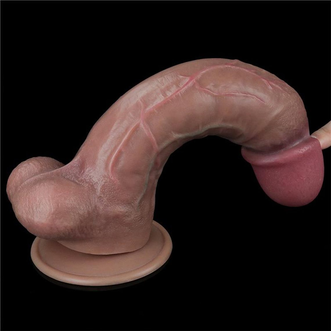 Dual Layered Platinum Silicone Dildo 10.5 8