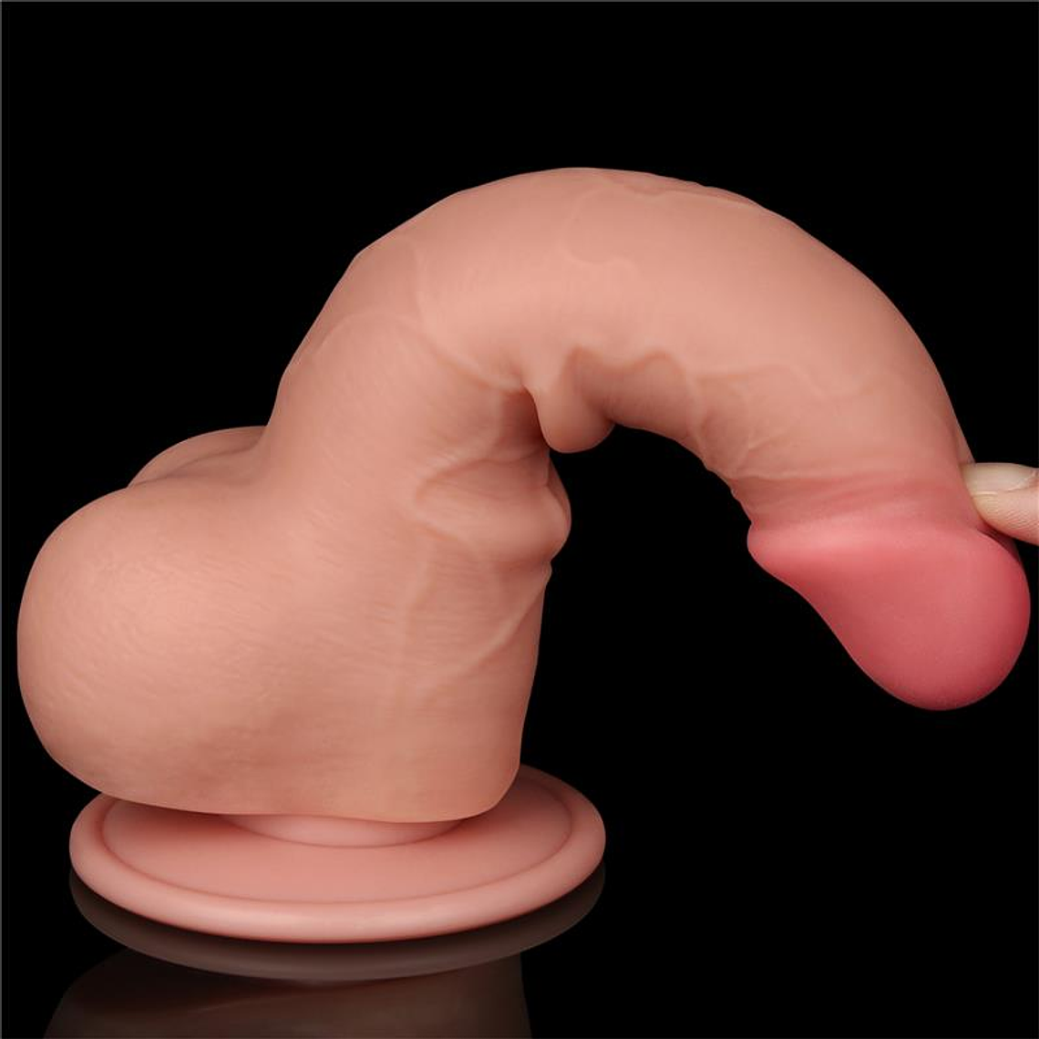 Sliding Skin Dual Layer Dildo 7.5 5