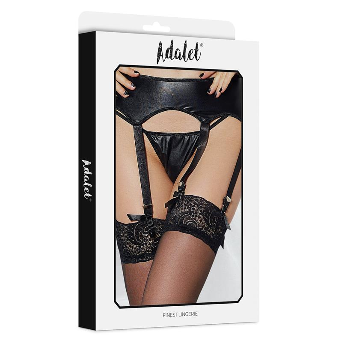 Tina 3 Strips garter and Thong Set 4