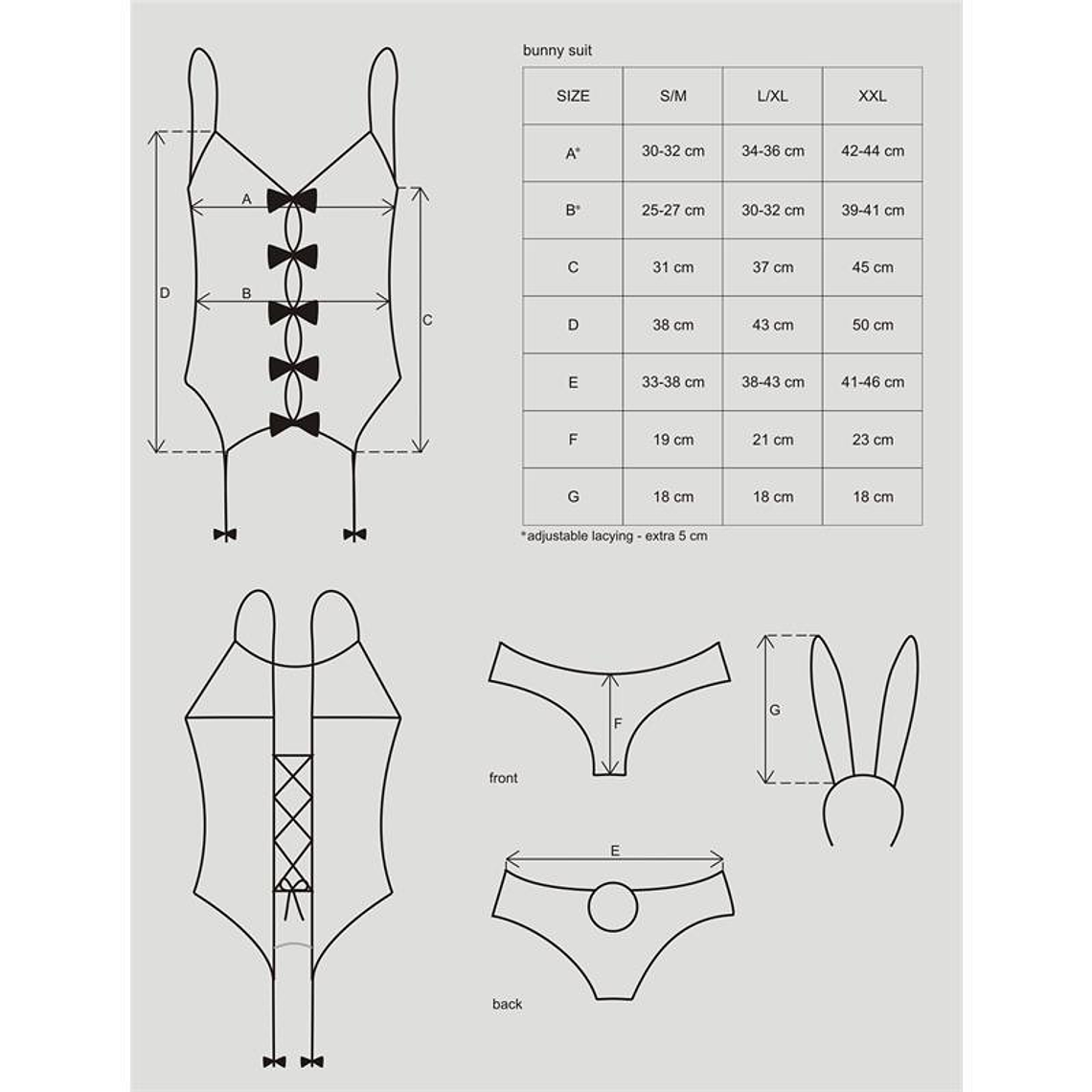 Bunny 4 pcs Bunny Costume Size L/XL 5