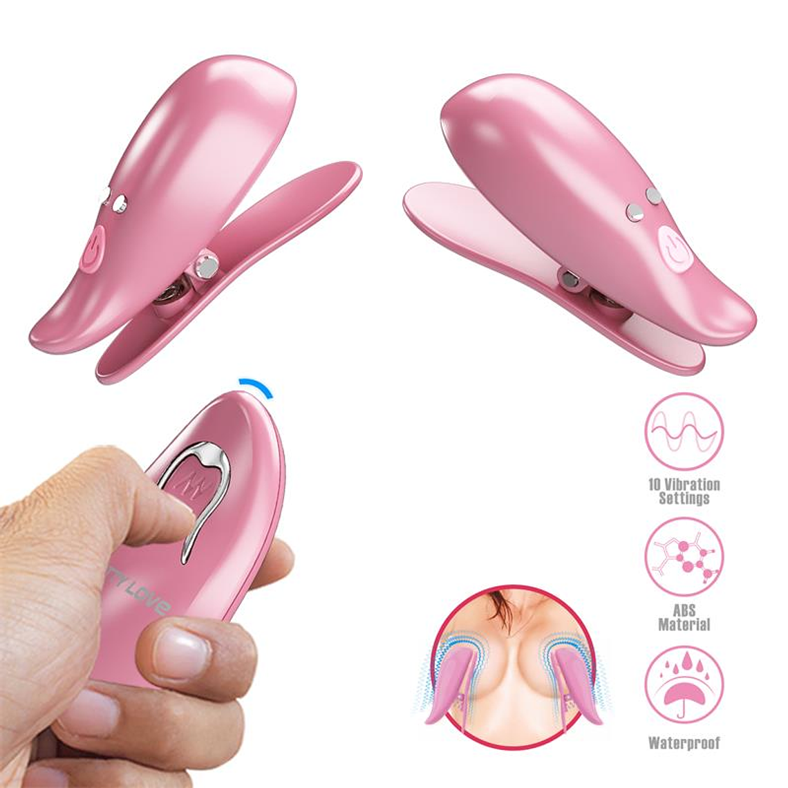 Cailey Nipple Clamps with Vibration and Remote 4