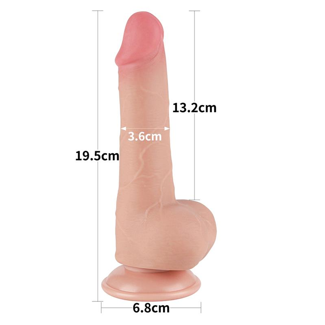 Sliding Skin Dual Layer Dildo 7.5 12