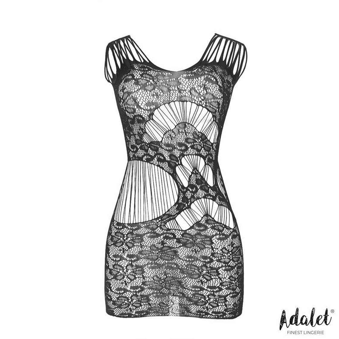 Luna Bodystocking Geometric and Floral Pattern 3