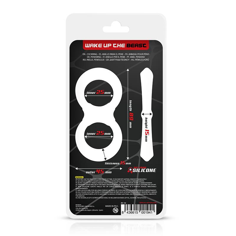 Penis and Testicles Ring Liquid Silicone 25 mm 3