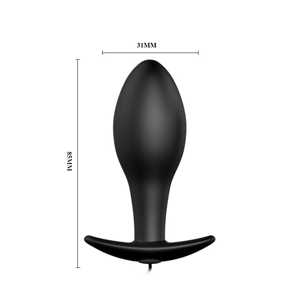 Anal Plug Black Anchor with Remote Control 5