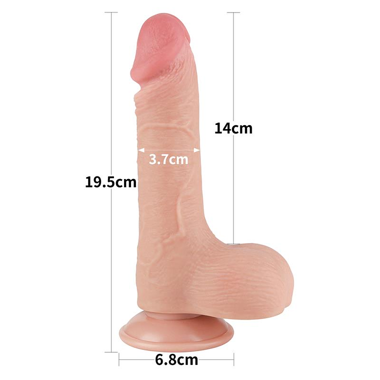 Sliding Skin Dual Layer Dildo 7.5 12