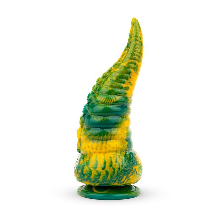 Tentacle Delight Green and Yellow Dildo 22.4 cm - 8.8 4