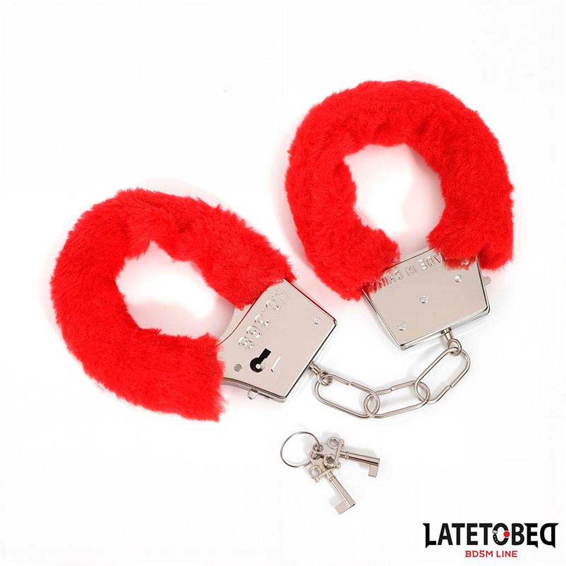 Furry Locking Cuff Red 1