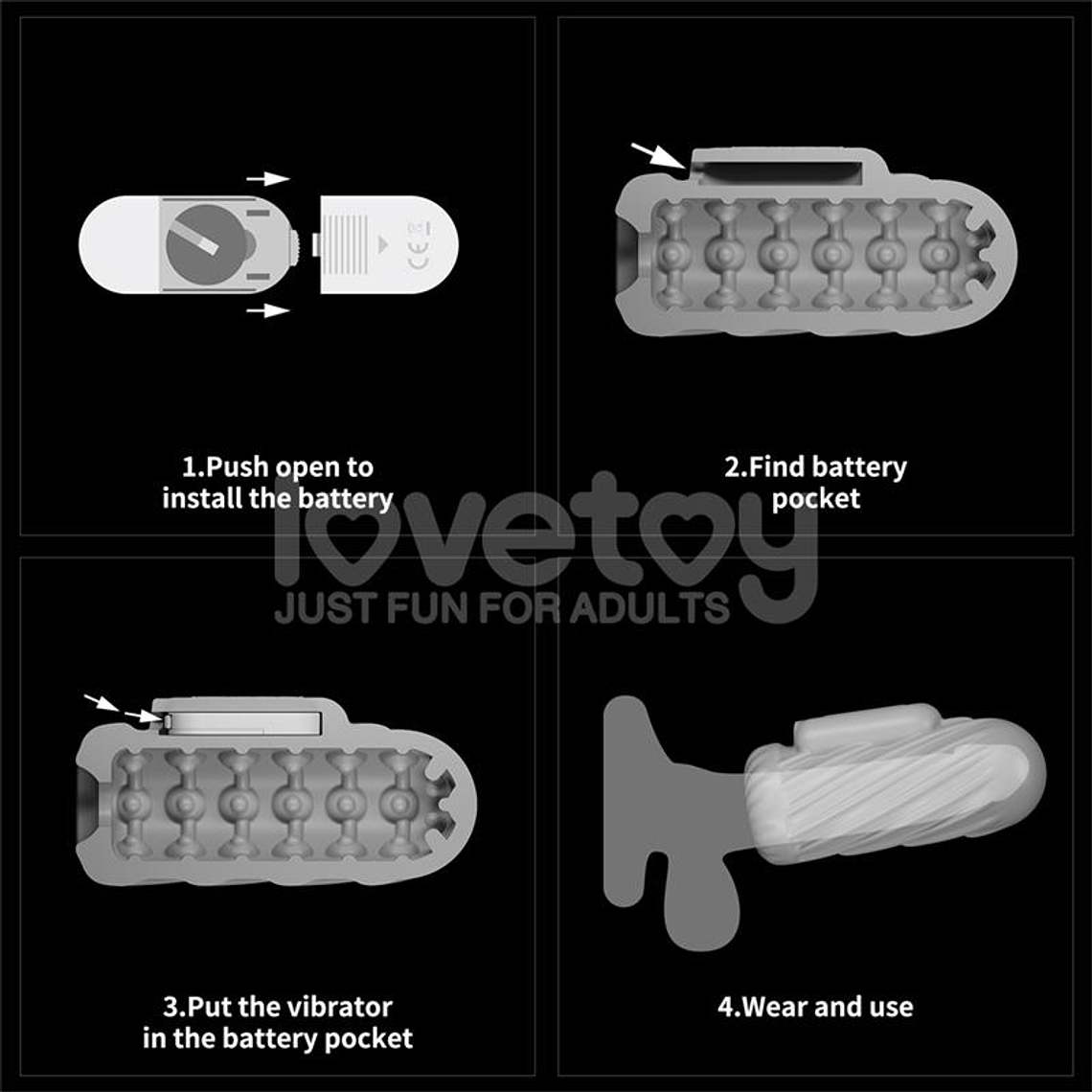 Knights Ring Vibrating Dual Purpose Sleeve 16