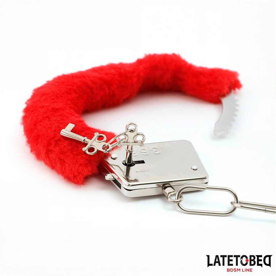 Furry Locking Cuff Red 3