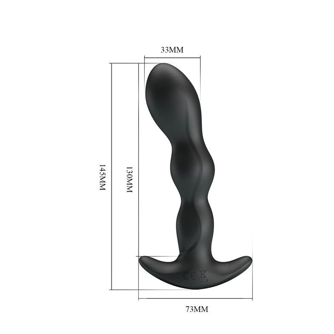 Yale Butt Plug with Vibration Black 9