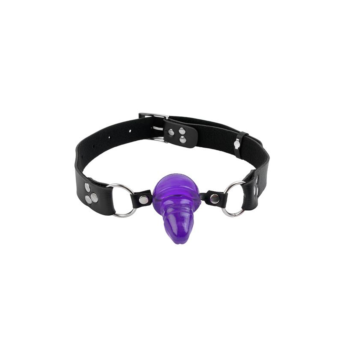 Penis Shaped Ball Gag Purple 5