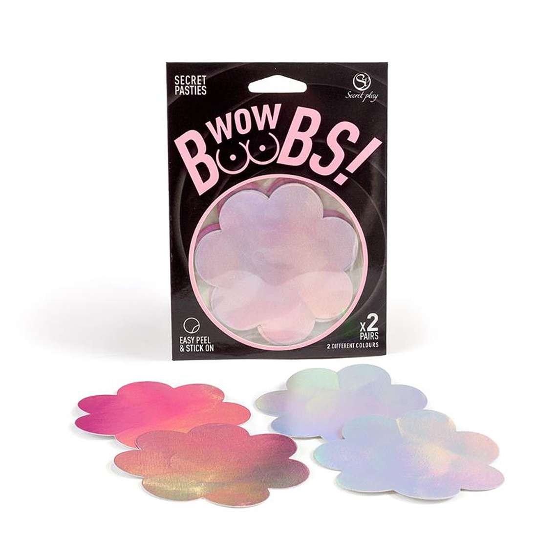 Wow Boobs! Nipple Covers Flower Shapped Holographic 1