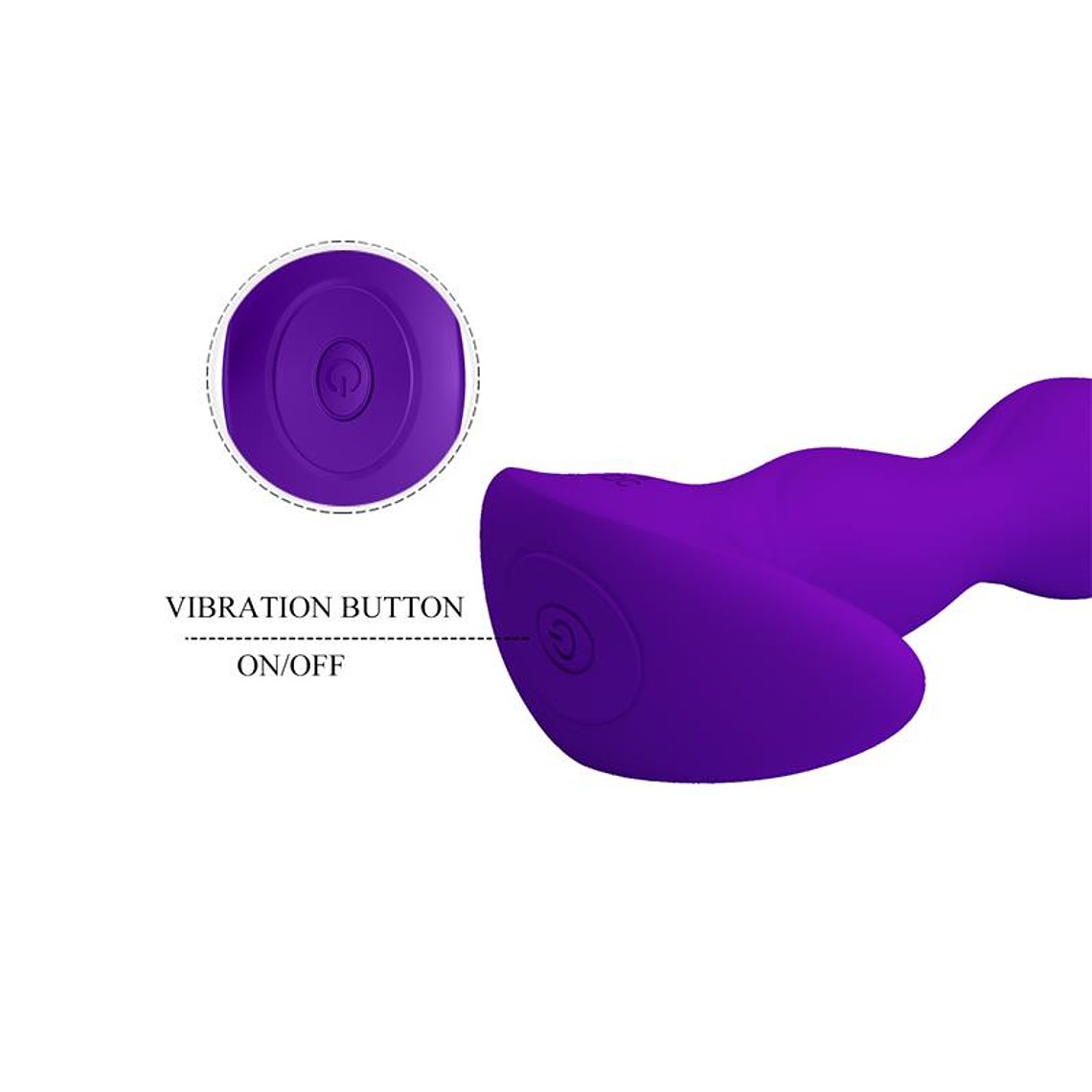 Yale Butt Plug with Vibration Purple 6