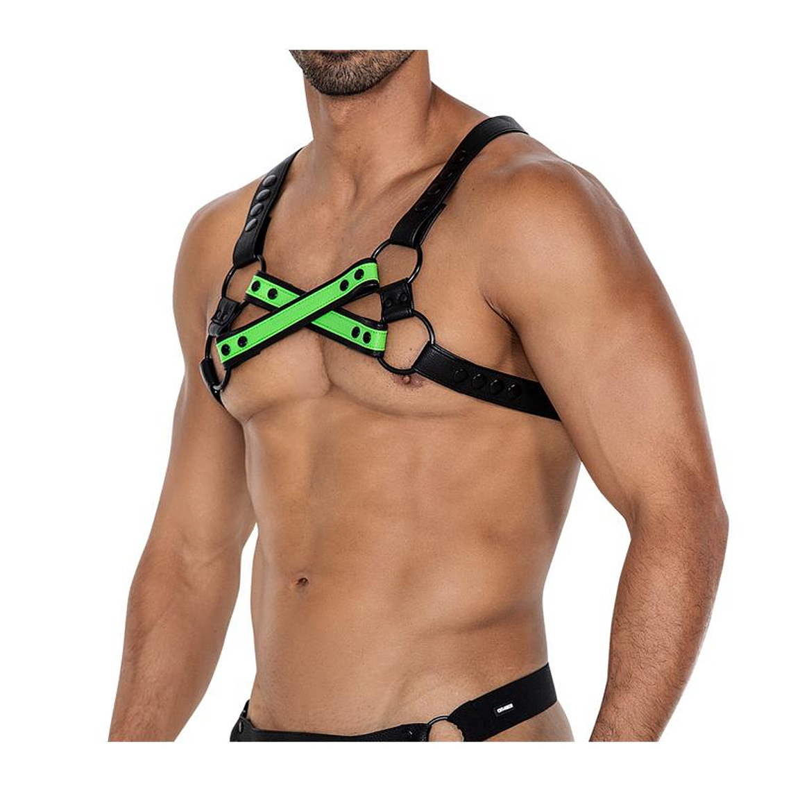 H4RNESS06 Chest Harness 4WAY Blazing Green One Size 2