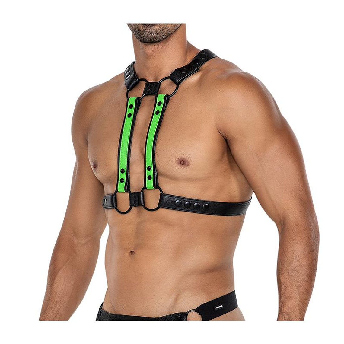 H4RNESS06 Chest Harness 4WAY Blazing Green One Size 3