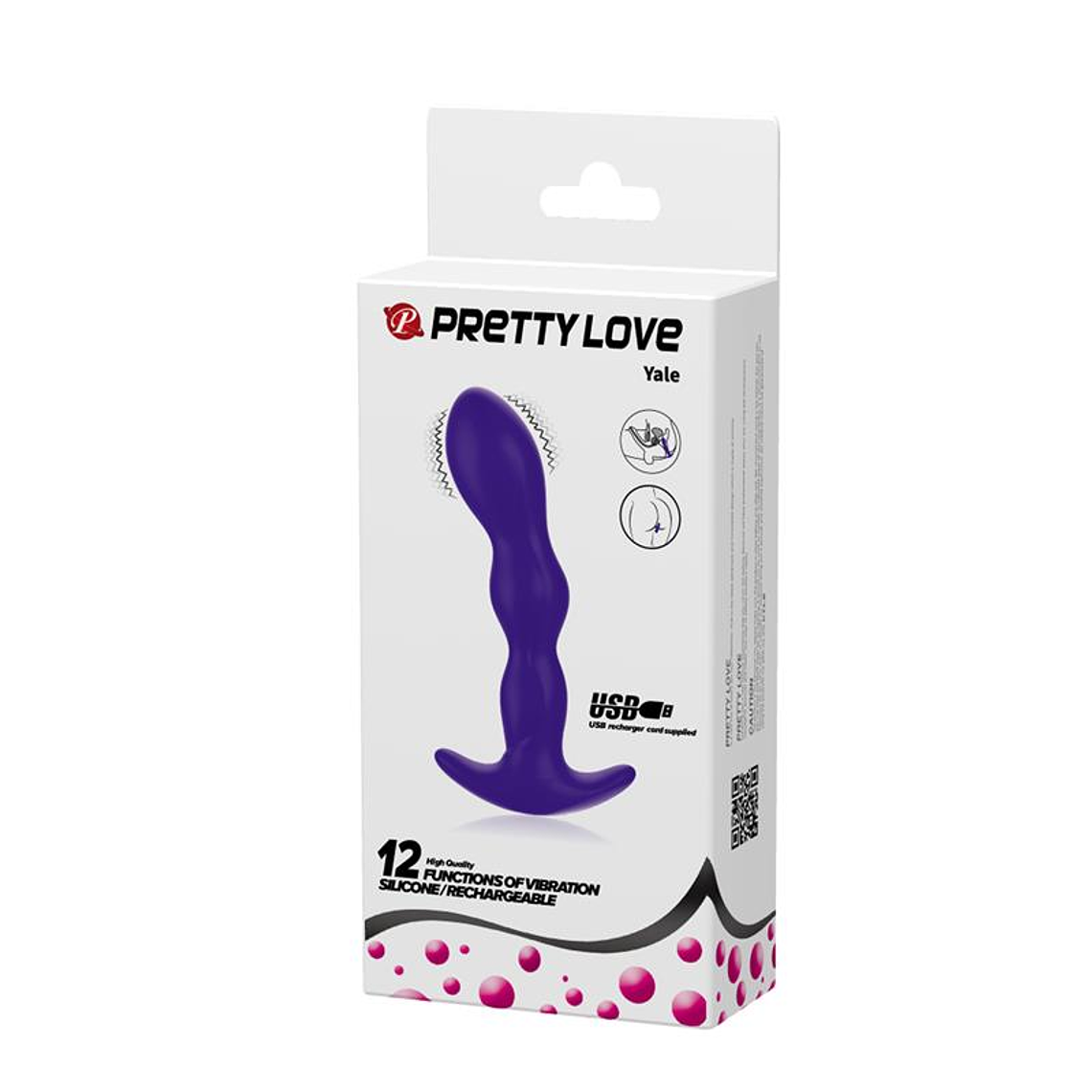 Yale Butt Plug with Vibration Purple 10