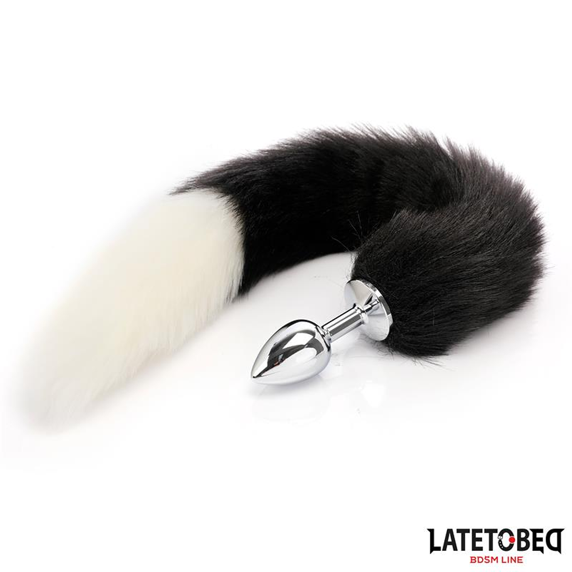 Fox Tail Anal Plug Black and White 40 cm 1