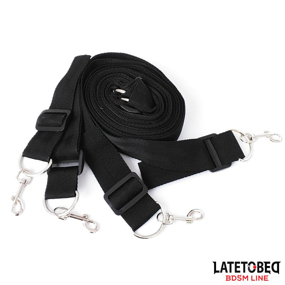 Long Velvet Bed Bondage Restraints Adjustable 3