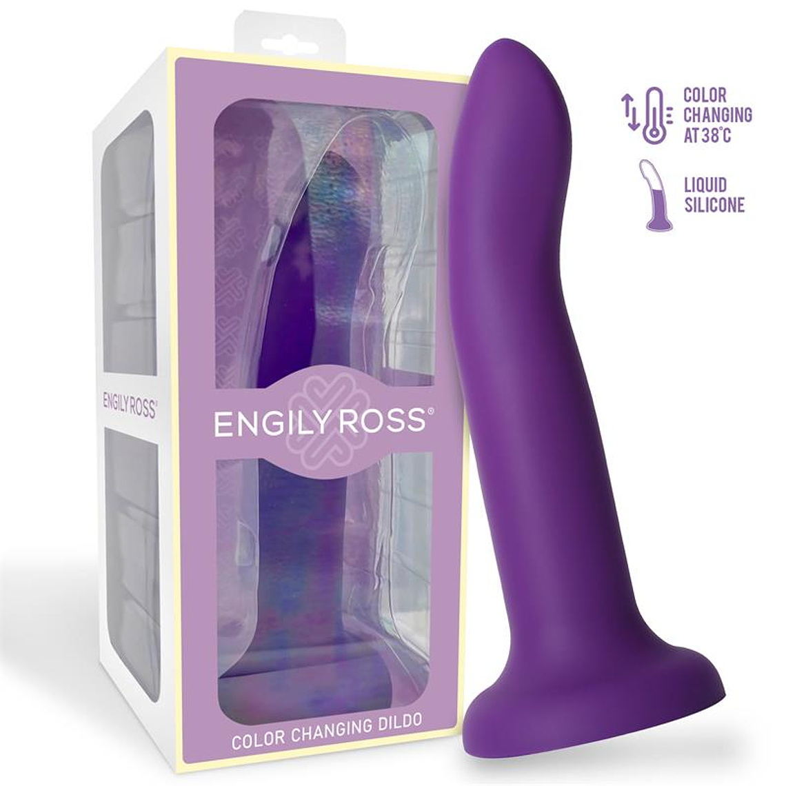 Color-Changing Dildo Purple to Pink Size L 21 cm 1