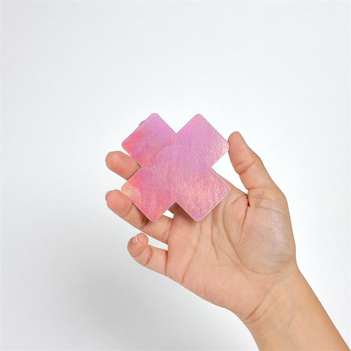 Wow Boobs! Nipple Covers Cross Shapped Holografic 4