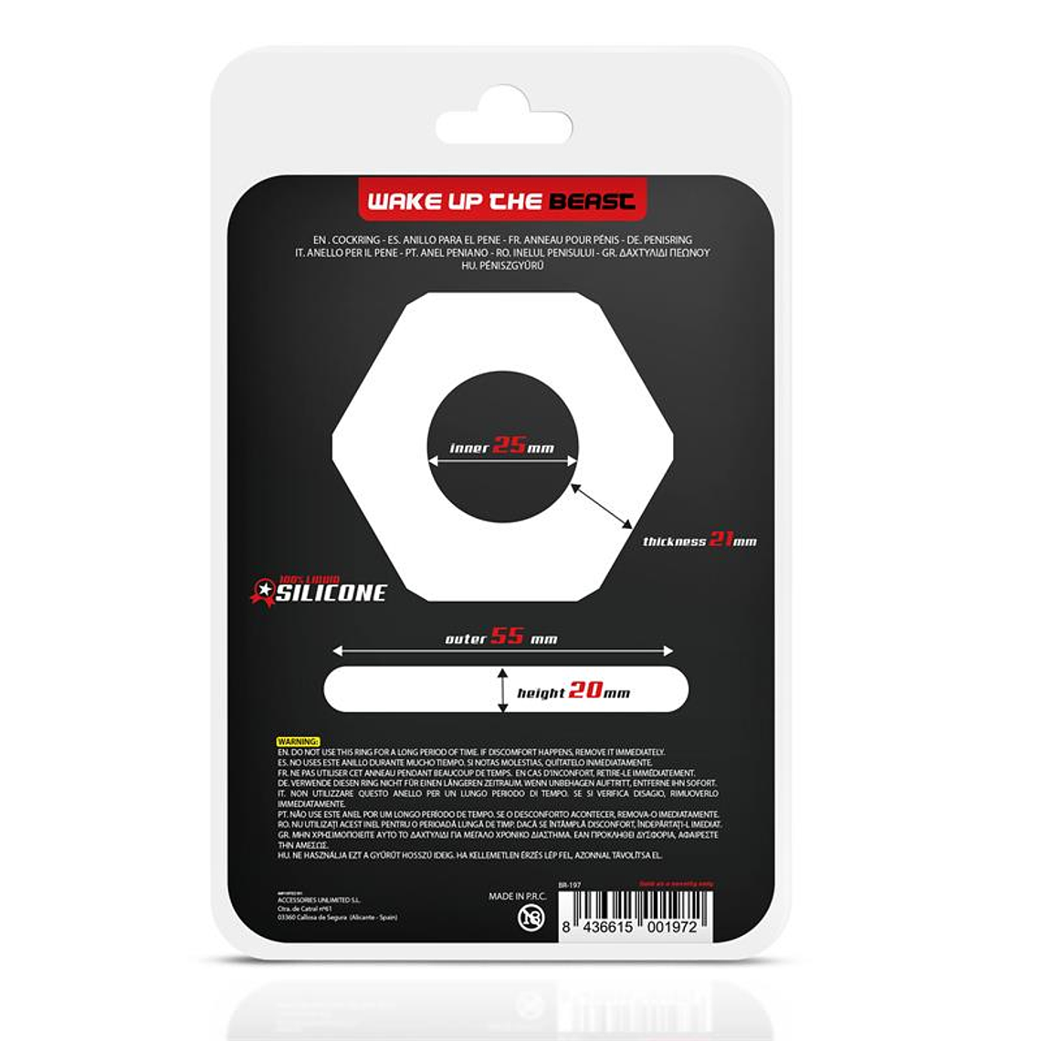 Penis Ring Nut Liquid Silicone 25 mm 4