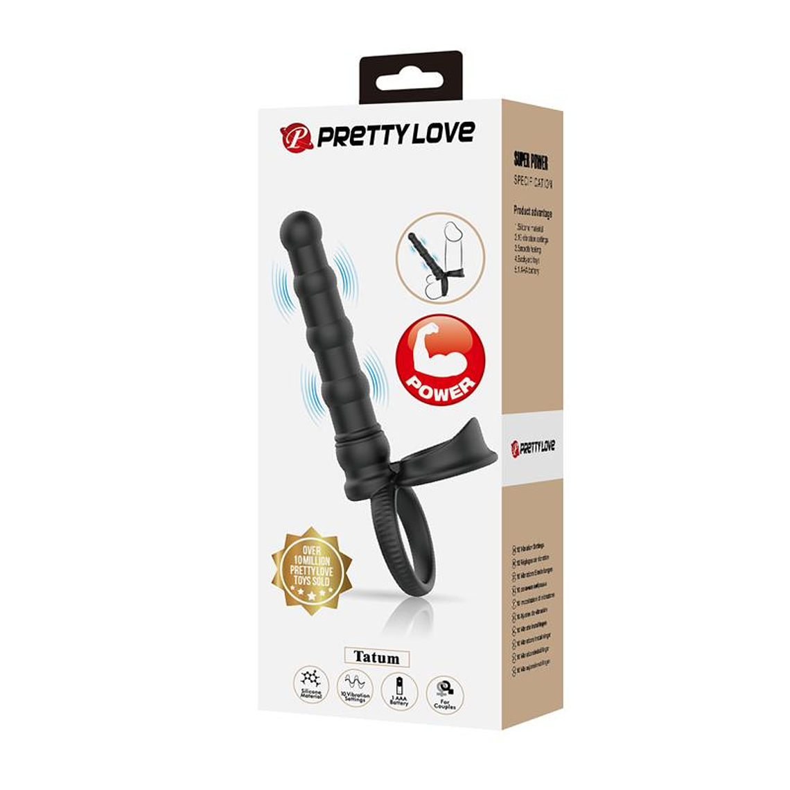 Tatum Cock Ring with Vibrating Plug Plug 9