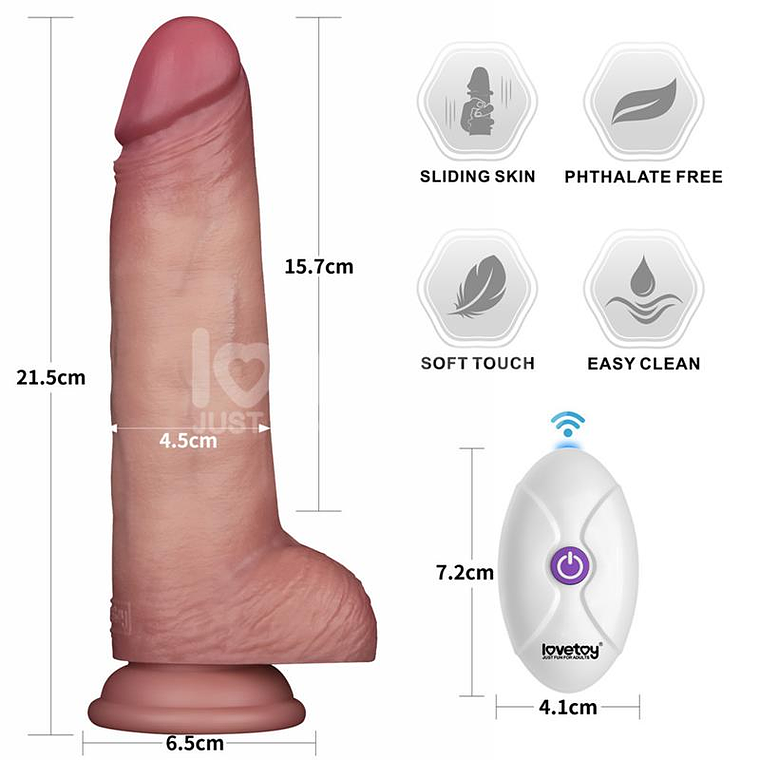 Vibrating Sliding Skin Pro II Silicone 8.5 22