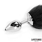Fox Tail Anal Plug Black and White 40 cm - thumbnail 8