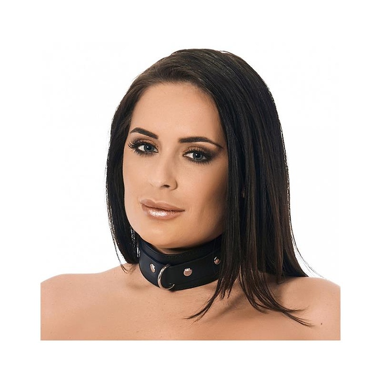 Leather Collar with Studs and D-Ring 1