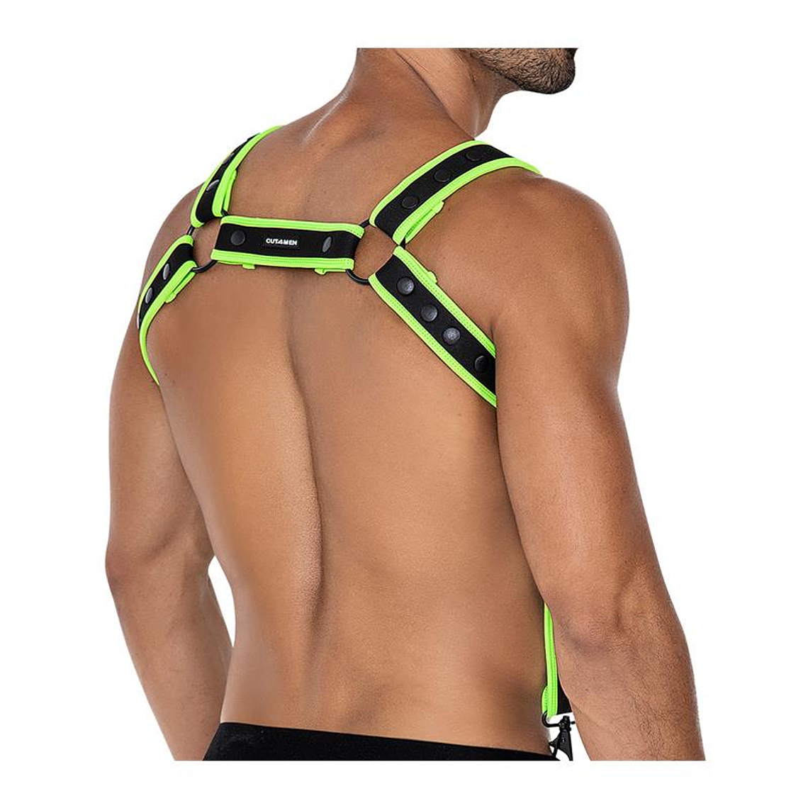H4RNESS05 Chest Harness Neon Green One Size 3