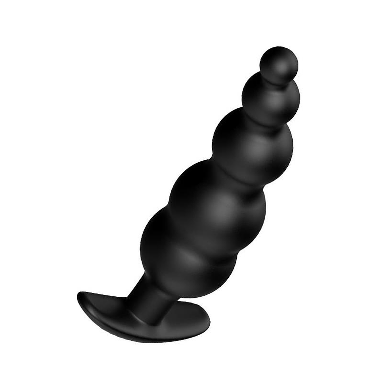 Anal Bubble Plug Black Silicone 4