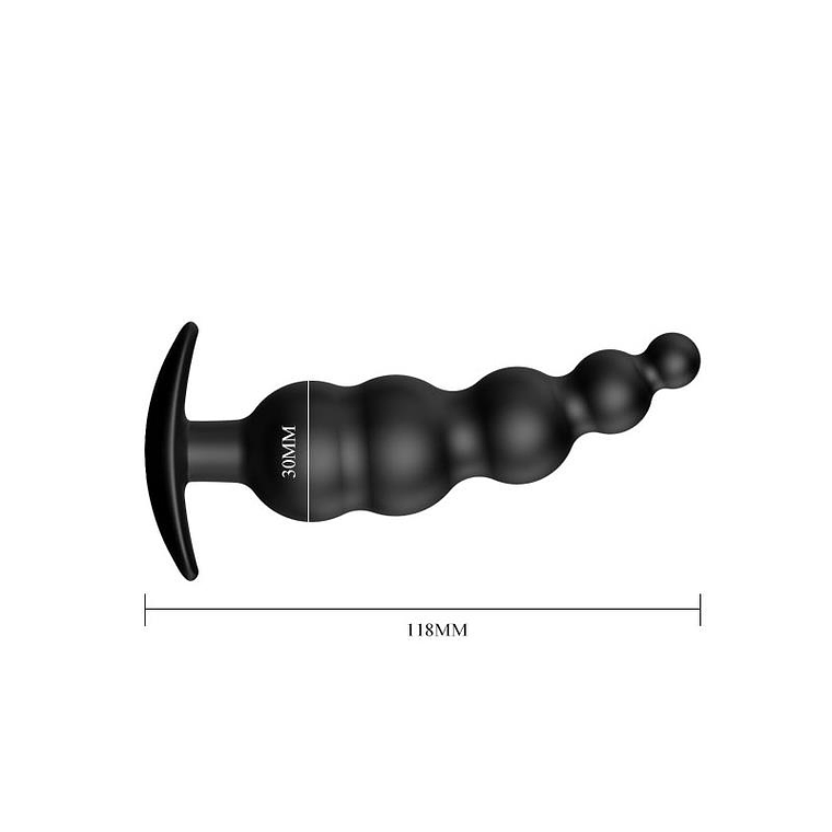 Anal Bubble Plug Black Silicone 5
