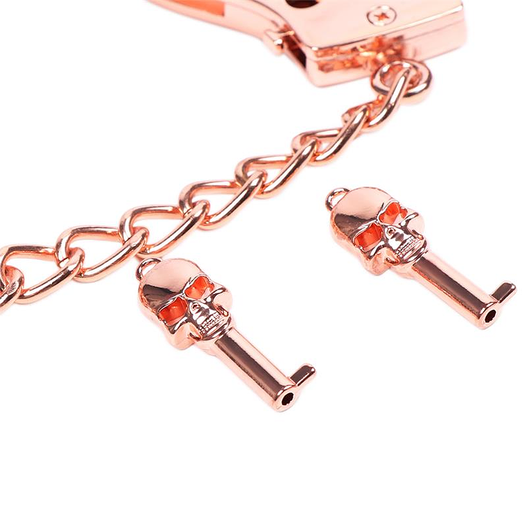 Rose Gold Color Cuffs Skull Keys 7