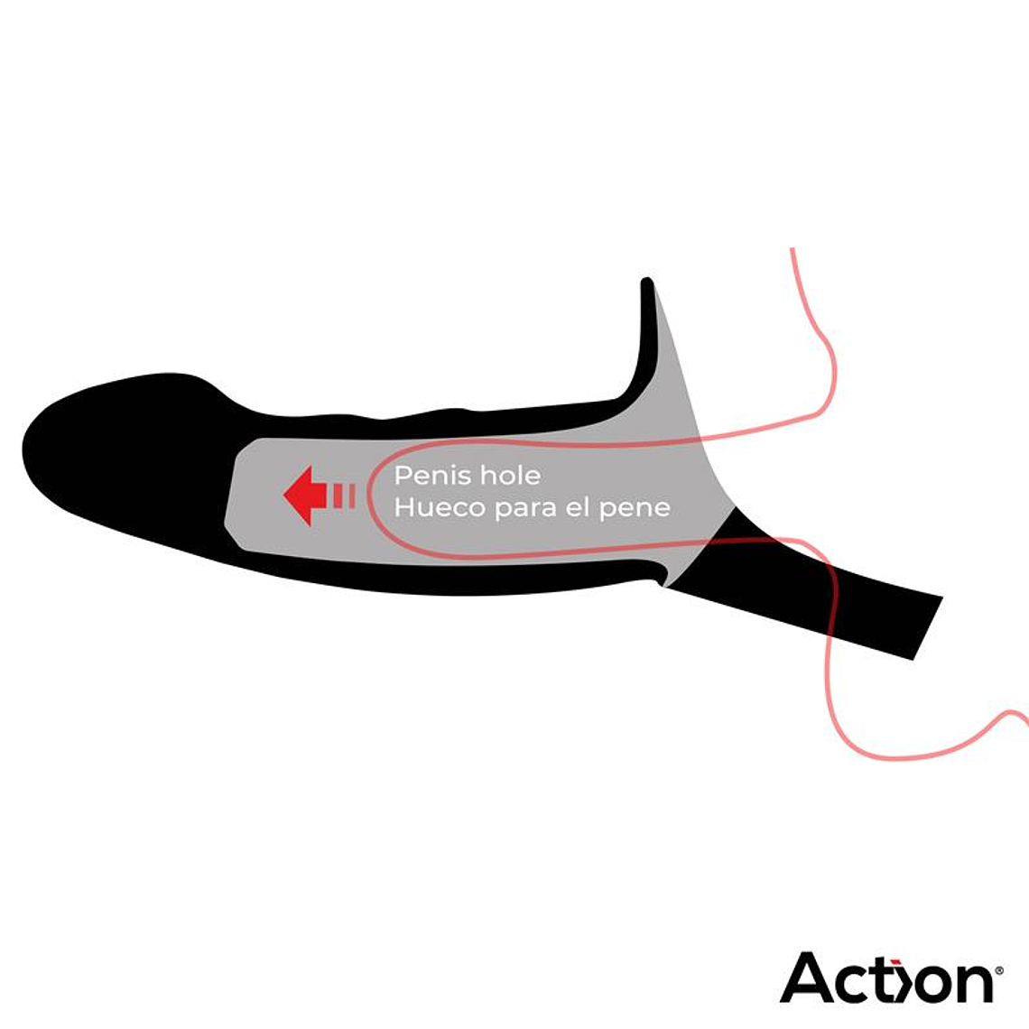 Strap-On with Hollow Dildo Premium Silicone Size S Flesh 3