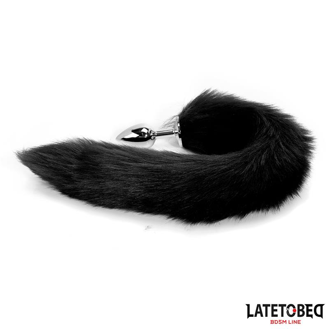 Anal plug with tail Black 40 cm 5