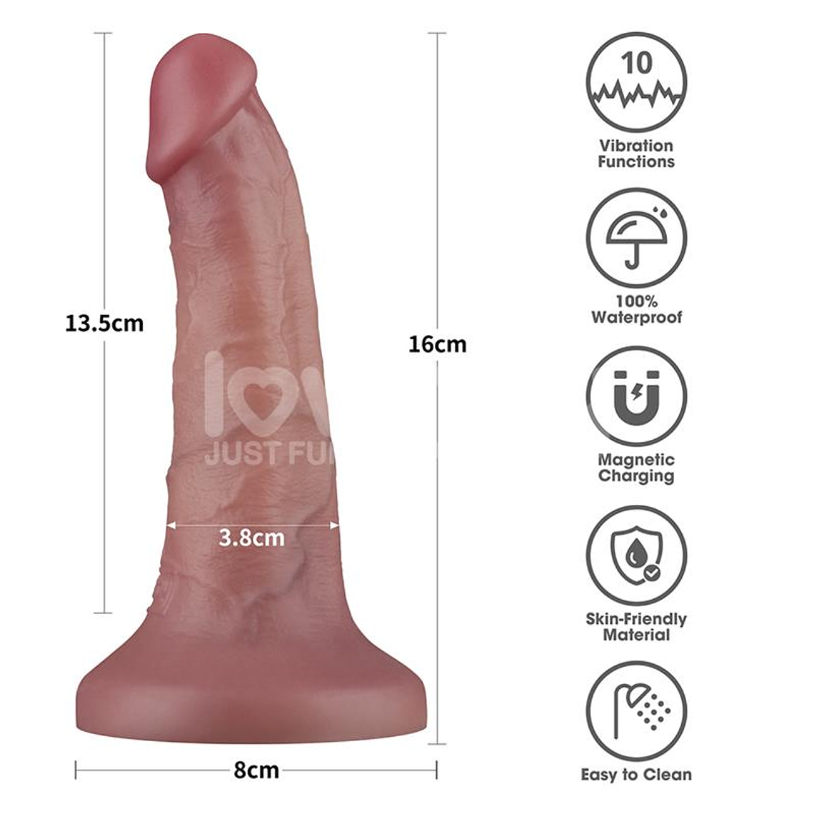 Dual Density Dildo with Vibration 6 14