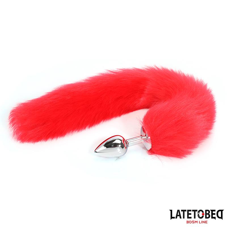 Anal plug with tail Red 40 cm 1