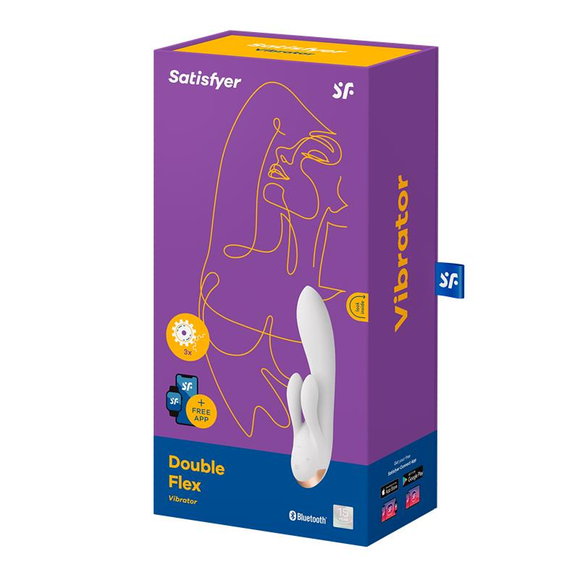 Double Flex G-Spot Vibe 3 Motors Satisfyer APP Connect White 6