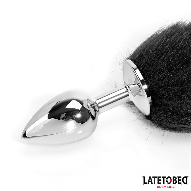 Anal plug with tail Black 40 cm 8