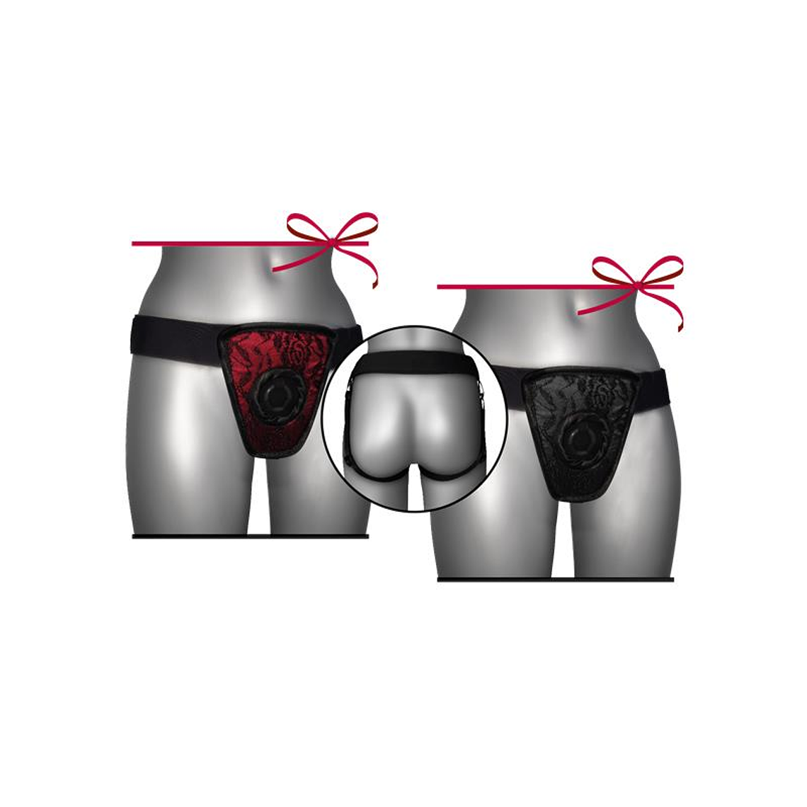 Strap On de Luxe Black Without Back S - XL 3