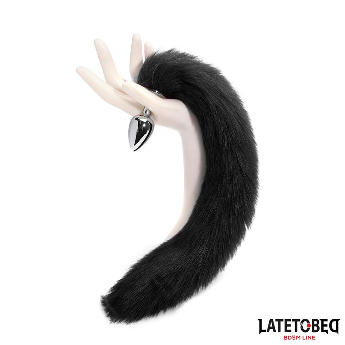 Anal plug with tail Black 40 cm 10