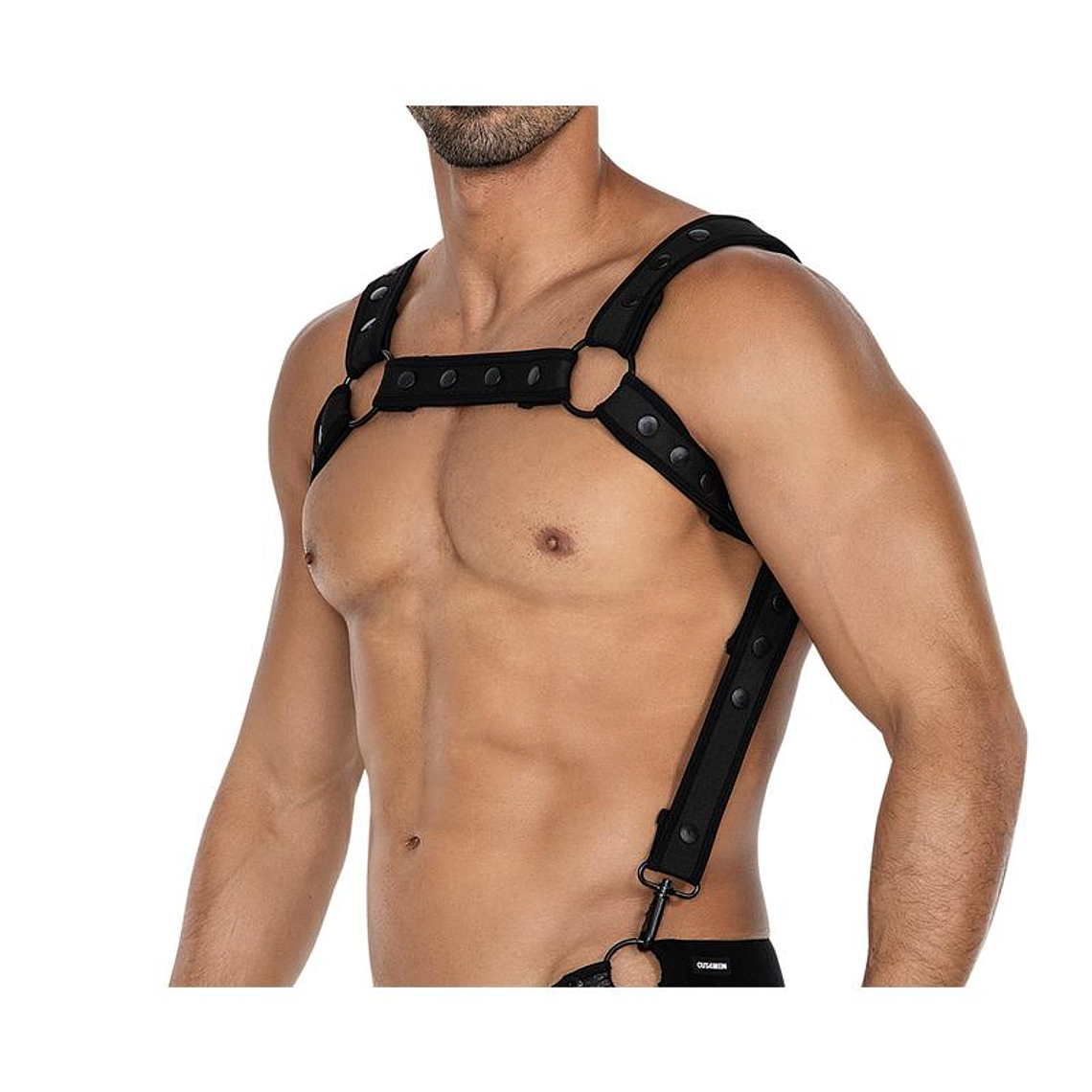 H4RNESS05 Chest Harness Neon Black One Size 1