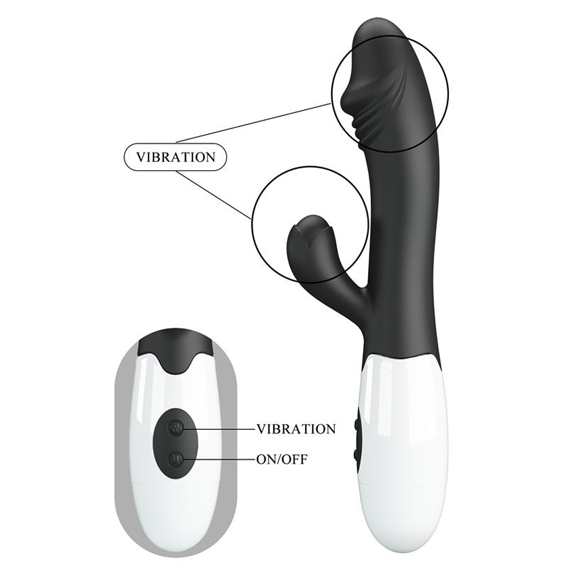 Vibrator Snappy 30 functions Black 7