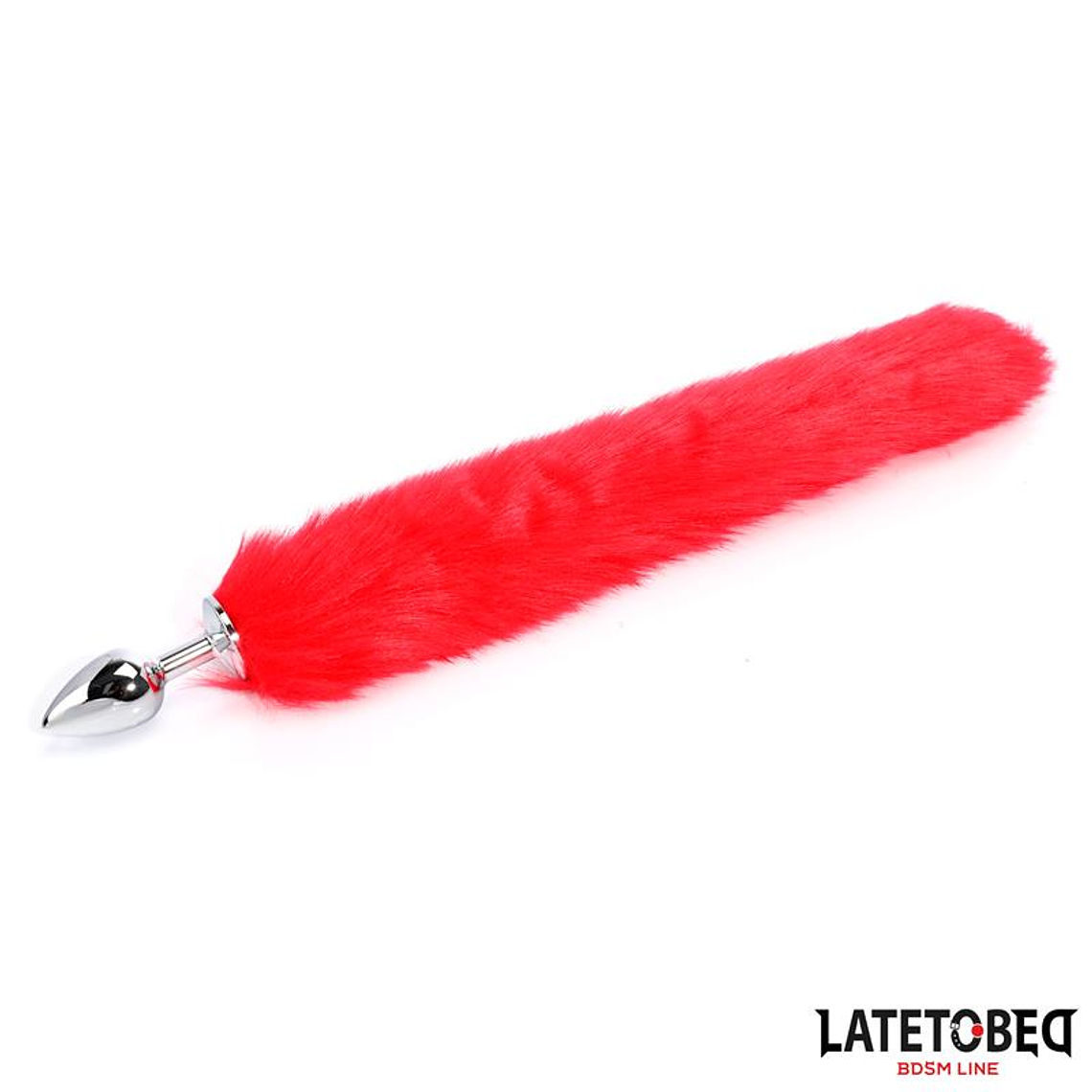 Anal plug with tail Red 40 cm 7