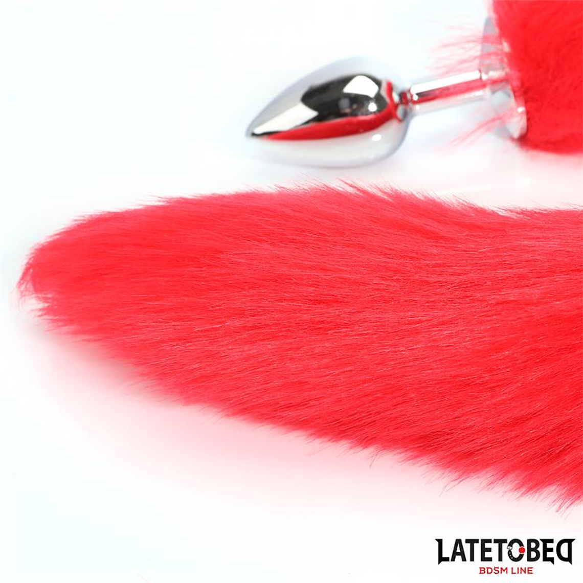 Anal plug with tail Red 40 cm 9