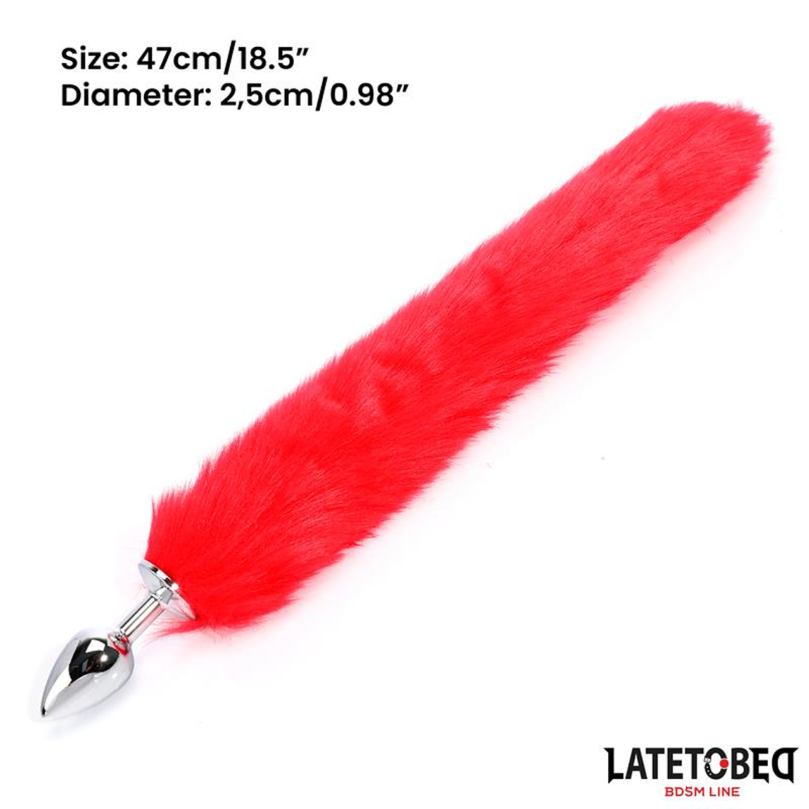Anal plug with tail Red 40 cm 11