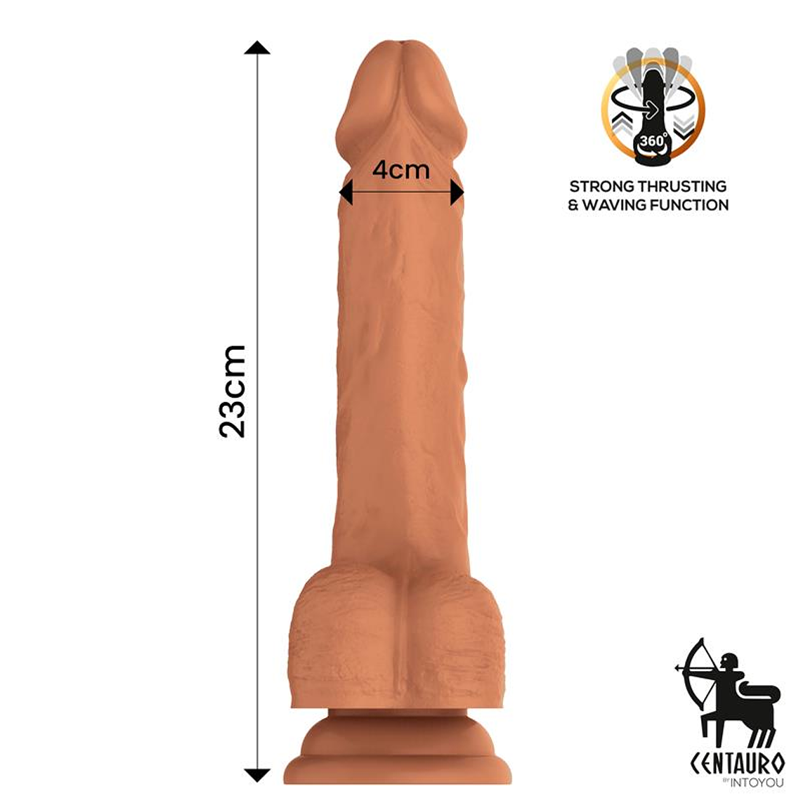 Quintus Dildo with Thrusting, Waving and Vibration 9 - 23 cm 9